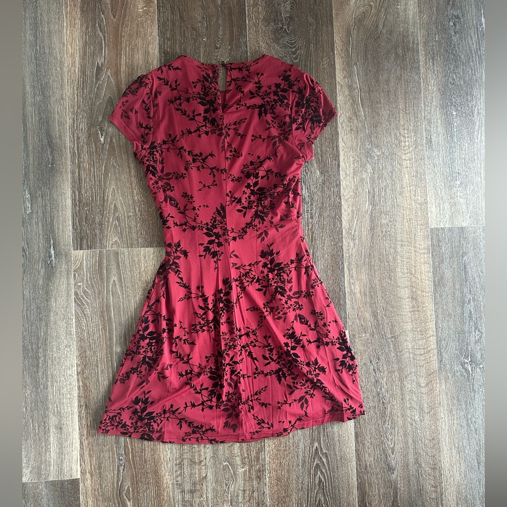 Floral Red Dress
